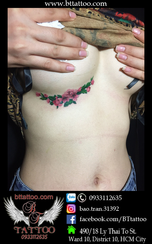 under breast tattoo